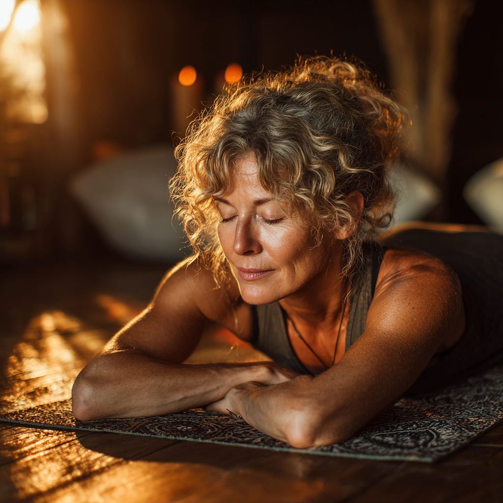 Група людей практикує йогу в спокійній атмосфері